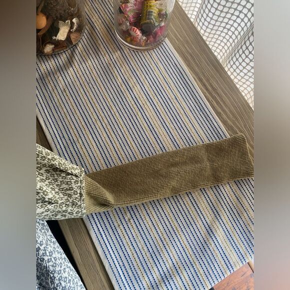 Wnderkammer Floral Jacquard Dress Light Khaki Long Sleeves Size Large NWT - Picture 8 of 15